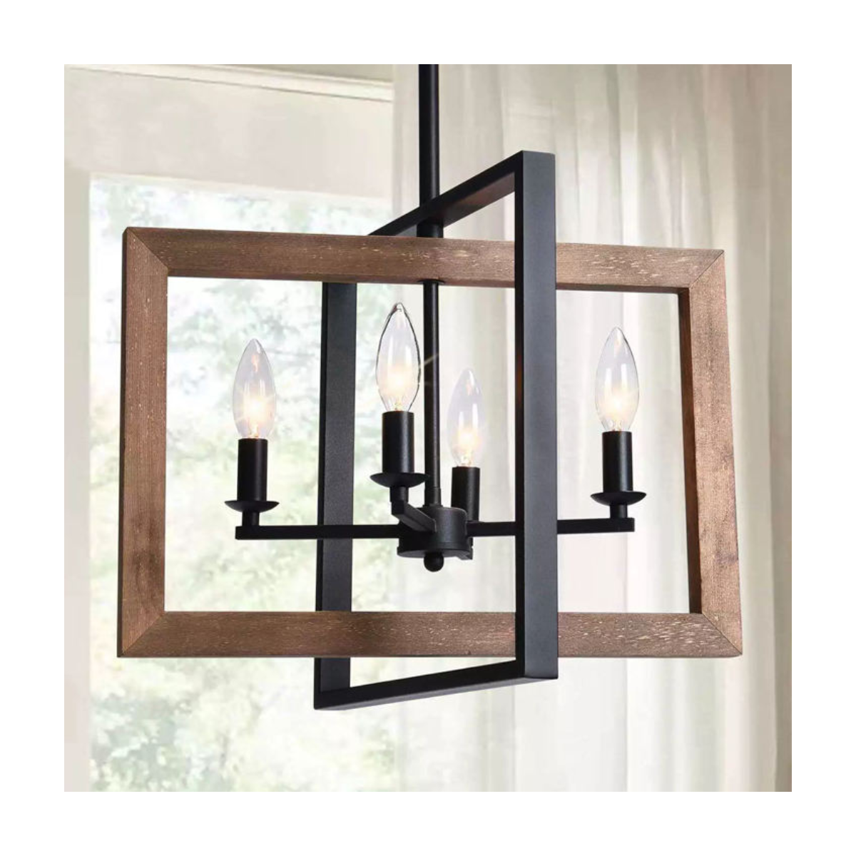 Rustic Cage Candle Chandelier